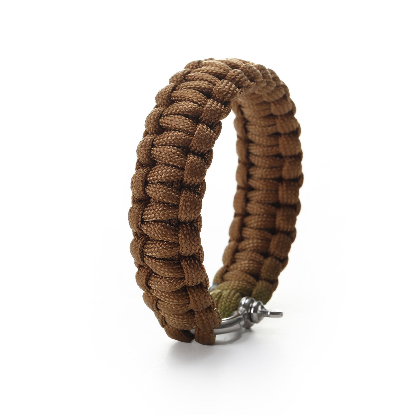 Pulsera de paracord con hebilla en forma de O para exteriores, pulsera de supervivencia tejida con cuerda de paraguas de siete núcleos