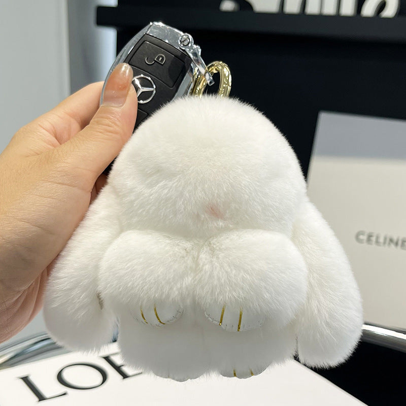 Cute Plush Doll Bunny Car Key Ring Pendant