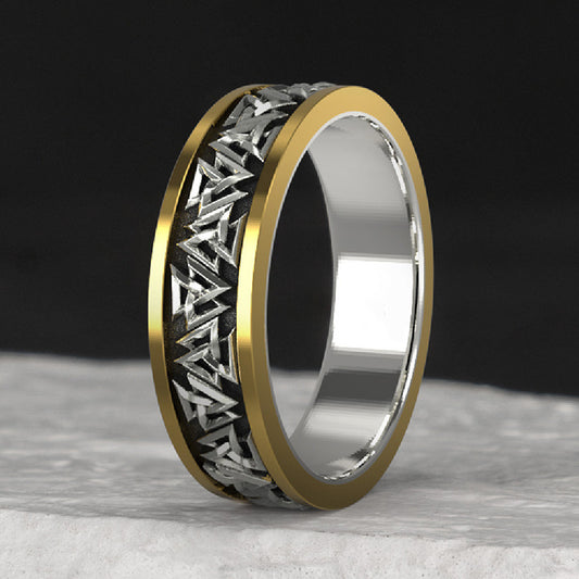 Anillo de bronce con nudo vikingo para hombre