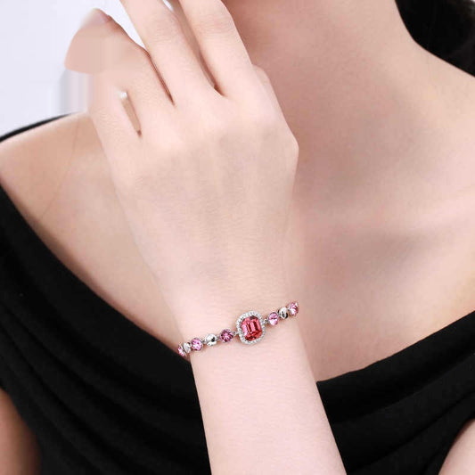 Artificial Crystal Series Geometric Square Bracelet