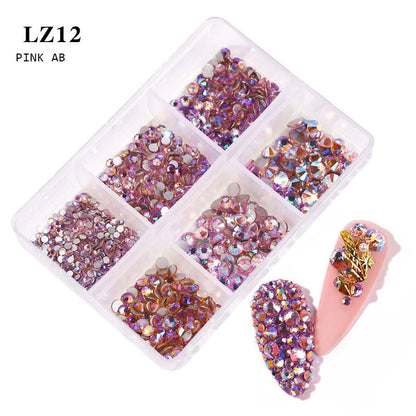 Nail Art Flat Rhinestone Set Mixed Color Rhinestones