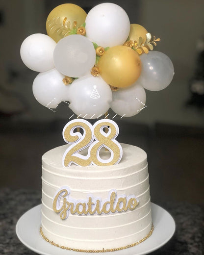 Decoración para tarta con globos pequeños de lentejuelas de color rojo de 5 pulgadas