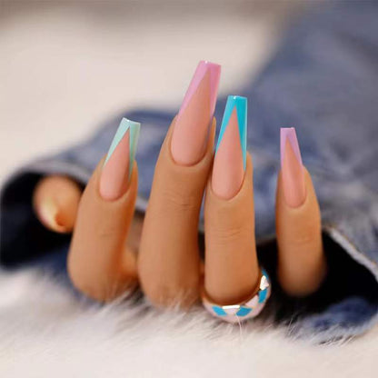 Color Long Ballet Detachable Wearable Nail Patch