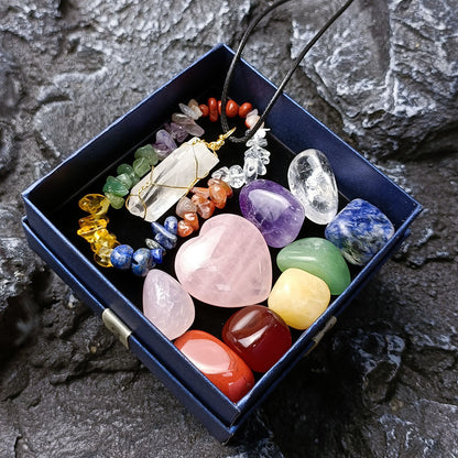 Colorful Irregular Natural Stone Set Gift Box