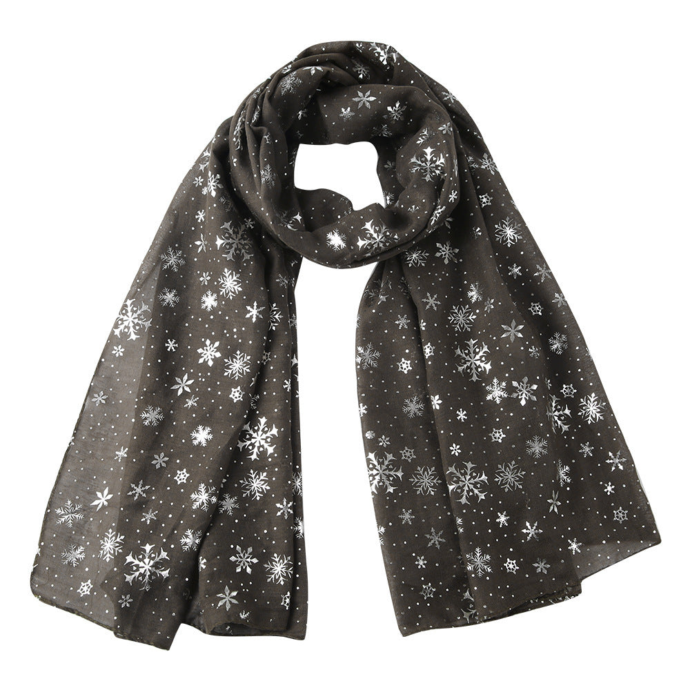 Scarf Christmas Gift Snowflake Hot Silver Dot Scarf