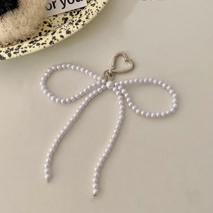 Beaded Bow Girl Ballet Windmill Keychain Bag Schoolbag Pendant