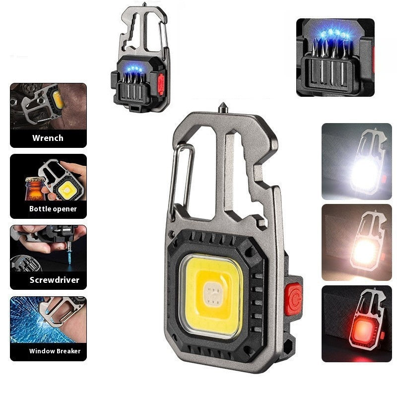 Wholesale Strong Light Keychain Light Rechargeable Household Magnetic Suction Emergency Light Outdoor Portable Mini Torch