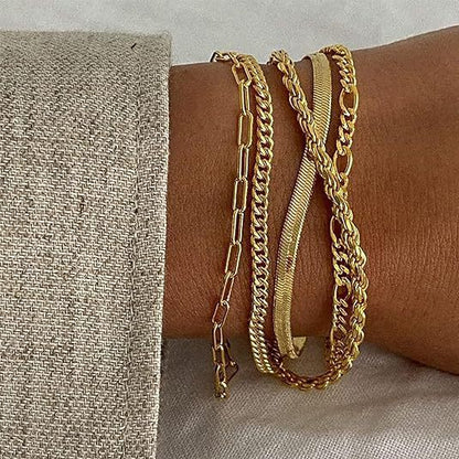 Conjunto de pulseras de estilo minimalista de moda para mujer