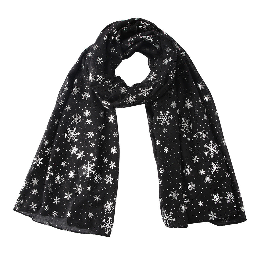 Scarf Christmas Gift Snowflake Hot Silver Dot Scarf