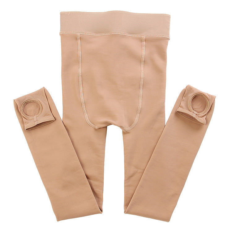 Medias de mujer con tacto nude para otoño e invierno Leggings gruesos con forro polar Supernatural