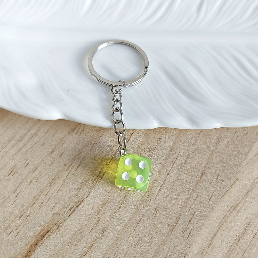 Creative Small Size Dice Keychain DIY Bag Bag Charm