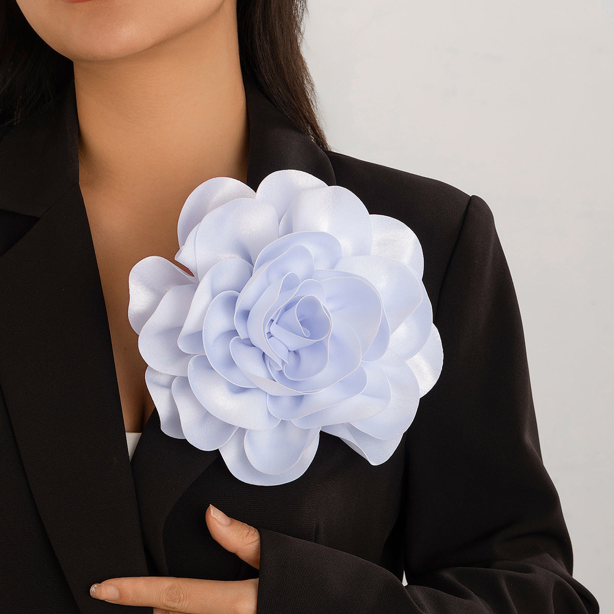 Fabric Exaggerated Large Flower Brooch