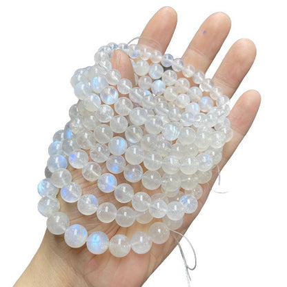 Pulsera de cuerpo de crema natural con luz de luna azul para niñas sencilla