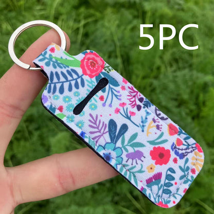 Printed Leopard Print SUNFLOWER Snake Pattern Women's Lipstick Pack Sets Of Key Chain Creative Perfume Bag