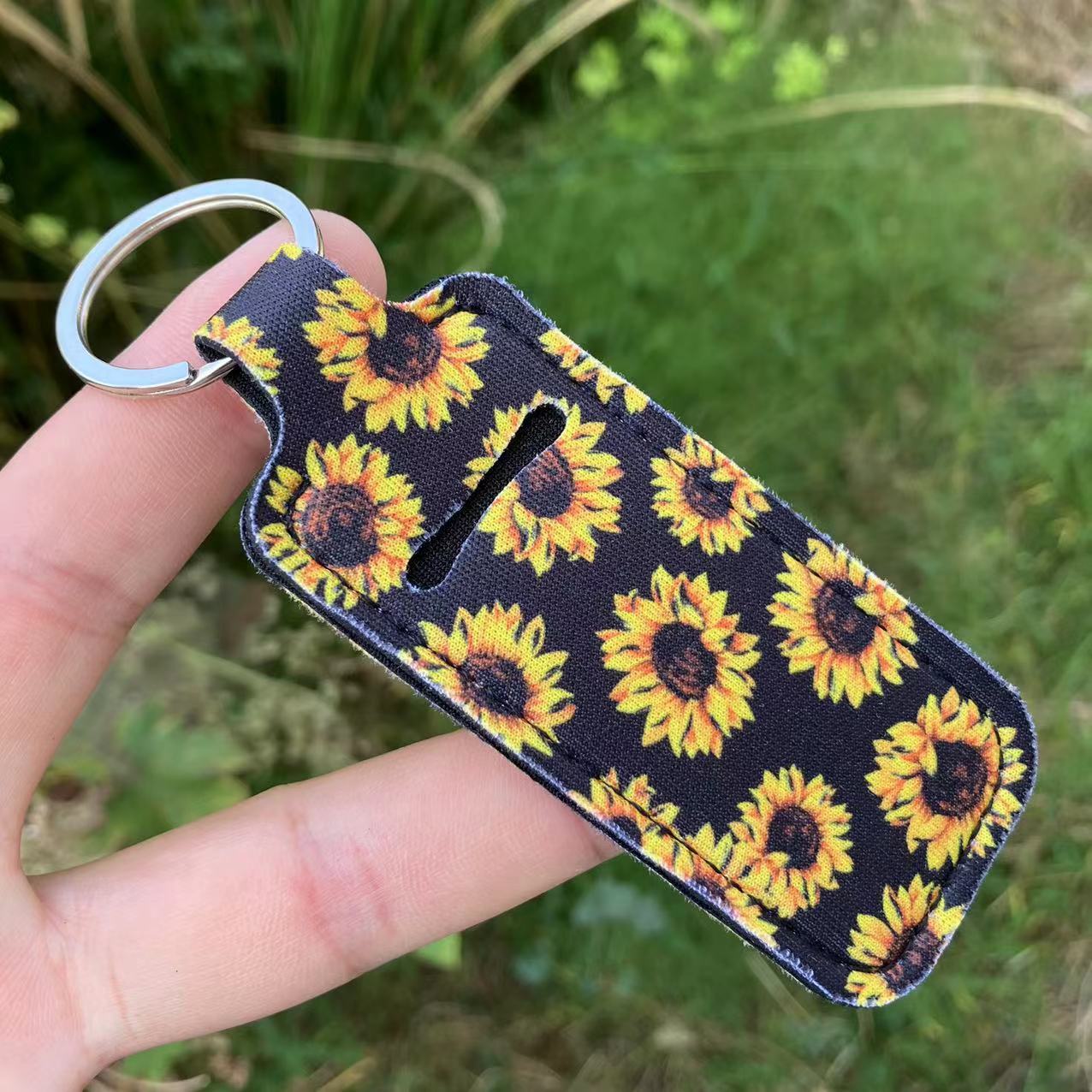 Printed Leopard Print SUNFLOWER Snake Pattern Women's Lipstick Pack Sets Of Key Chain Creative Perfume Bag