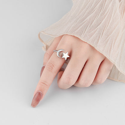 S925 Sterling Silver New Style XINGX Spinning Ring Female