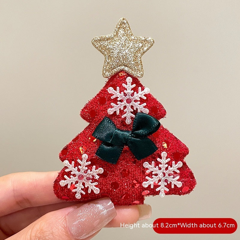 Broche de Papá Noel con dibujos animados, accesorios para festivales navideños