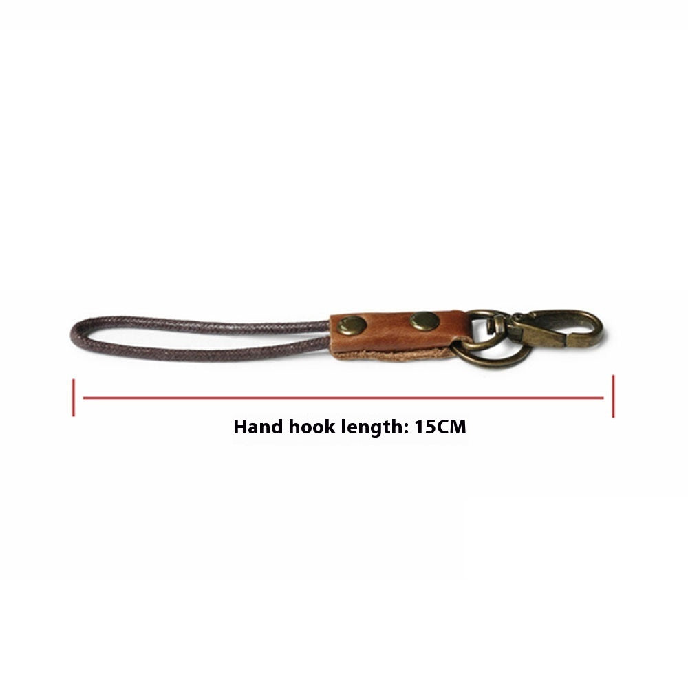 Home First Layer Cowhide Vintage Wrist Key Lanyard