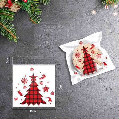 Christmas Old Man Tree Snowflake Crisp Candy Self-sealing Sticky Bag