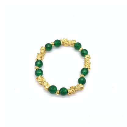 Pulsera Picchu bañada en oro de 8 mm Pulsera personalizada para mujer