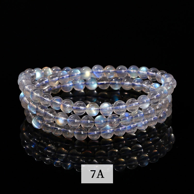 Round Beads Accessories Bracelet 7A Natural Blue Light Bracelet