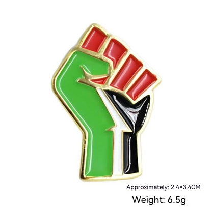 Broche de moda sencillo con la bandera de Palestina gratis