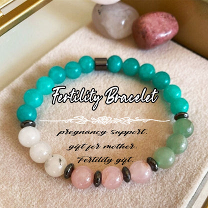 Pulsera de árbol de la suerte con cuentas de tarjeta hecha a mano con piedra natural y joyería de moda