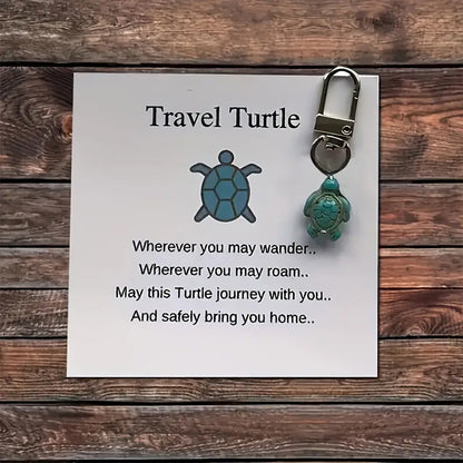 Keychain Travel Turtle Turquoise Decorative Pendant