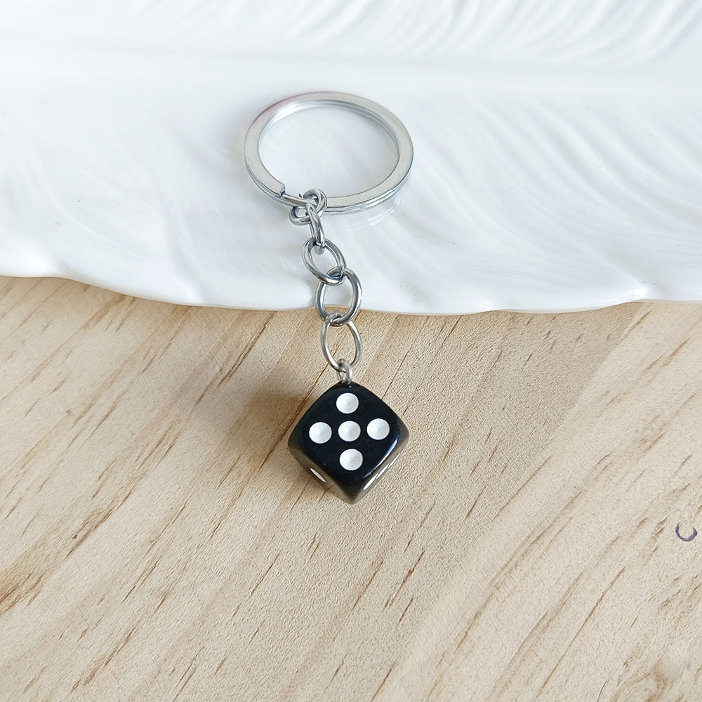 Creative Small Size Dice Keychain DIY Bag Bag Charm