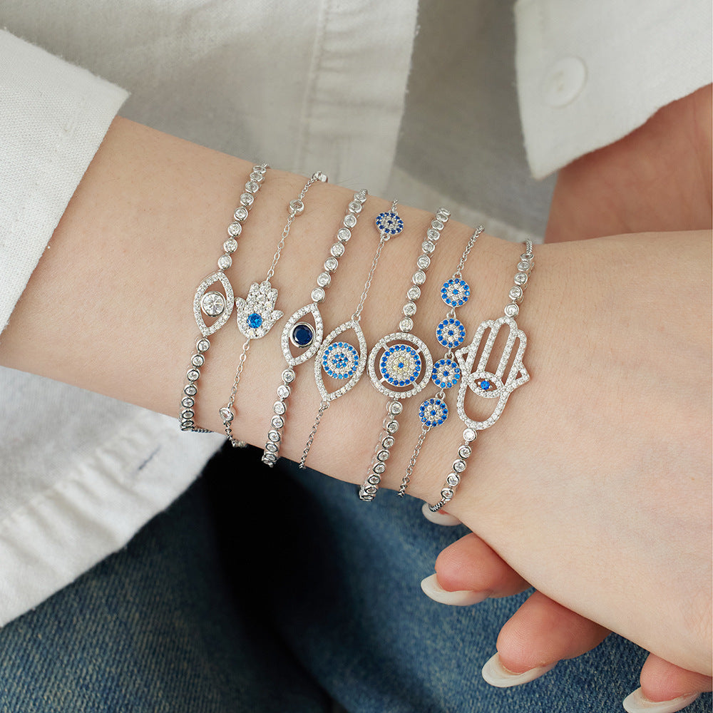 High-grade Blue Eyes Modeling Design Special Interest Light Luxury Elegant Bracelet