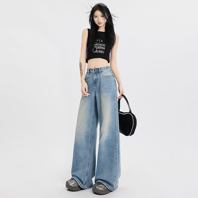 Women's Straight Loose Wide Leg Jeans