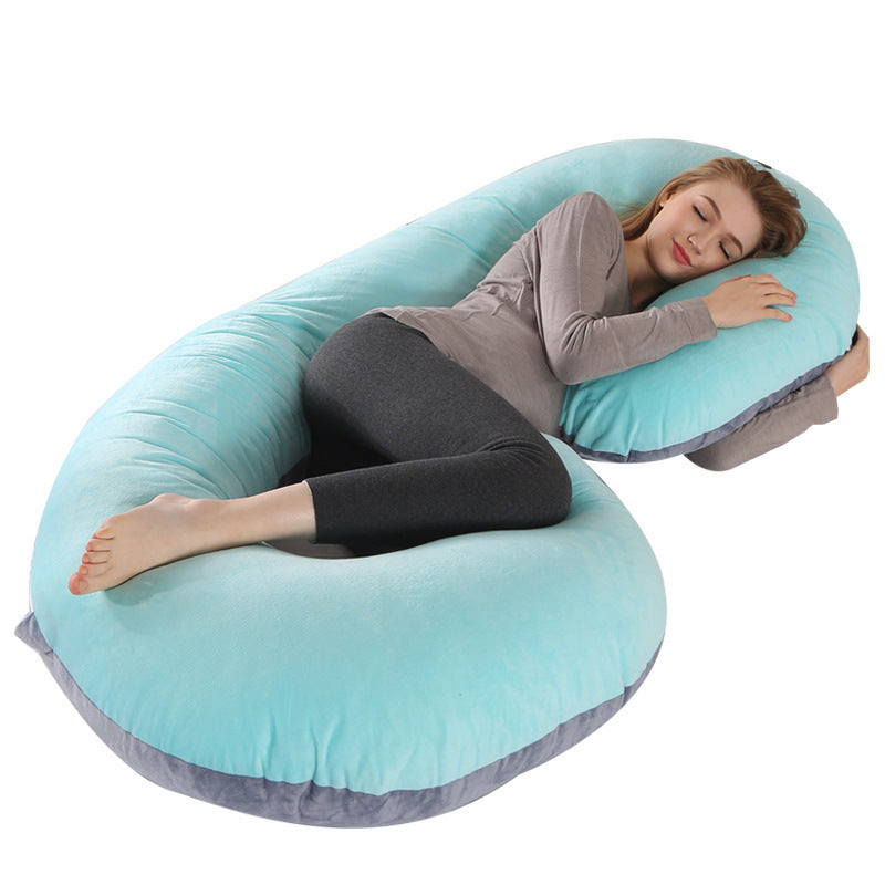 Almohada multifuncional plegable para dormir de cuerpo entero en forma de C para embarazadas