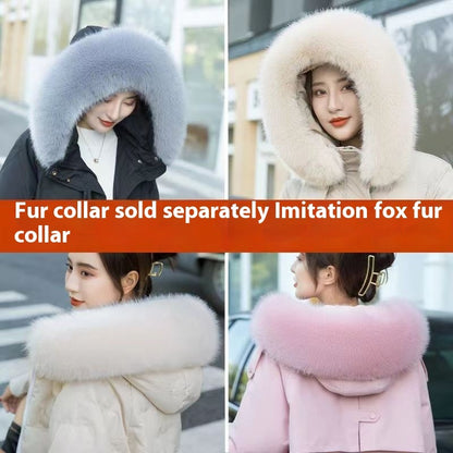 Oversized Fur Collar Down Parka Cotton-padded Jacket