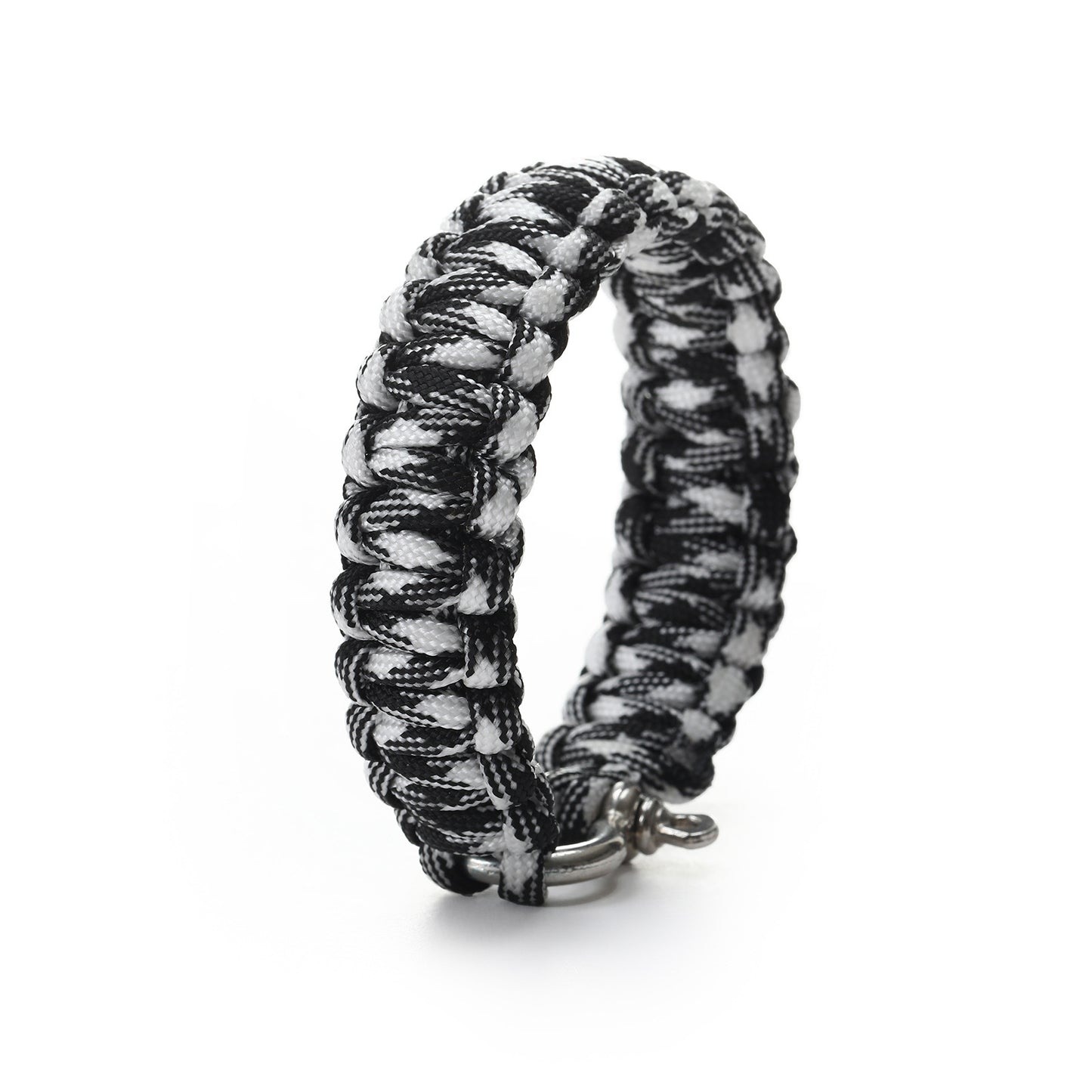 Pulsera de paracord con hebilla en forma de O para exteriores, pulsera de supervivencia tejida con cuerda de paraguas de siete núcleos