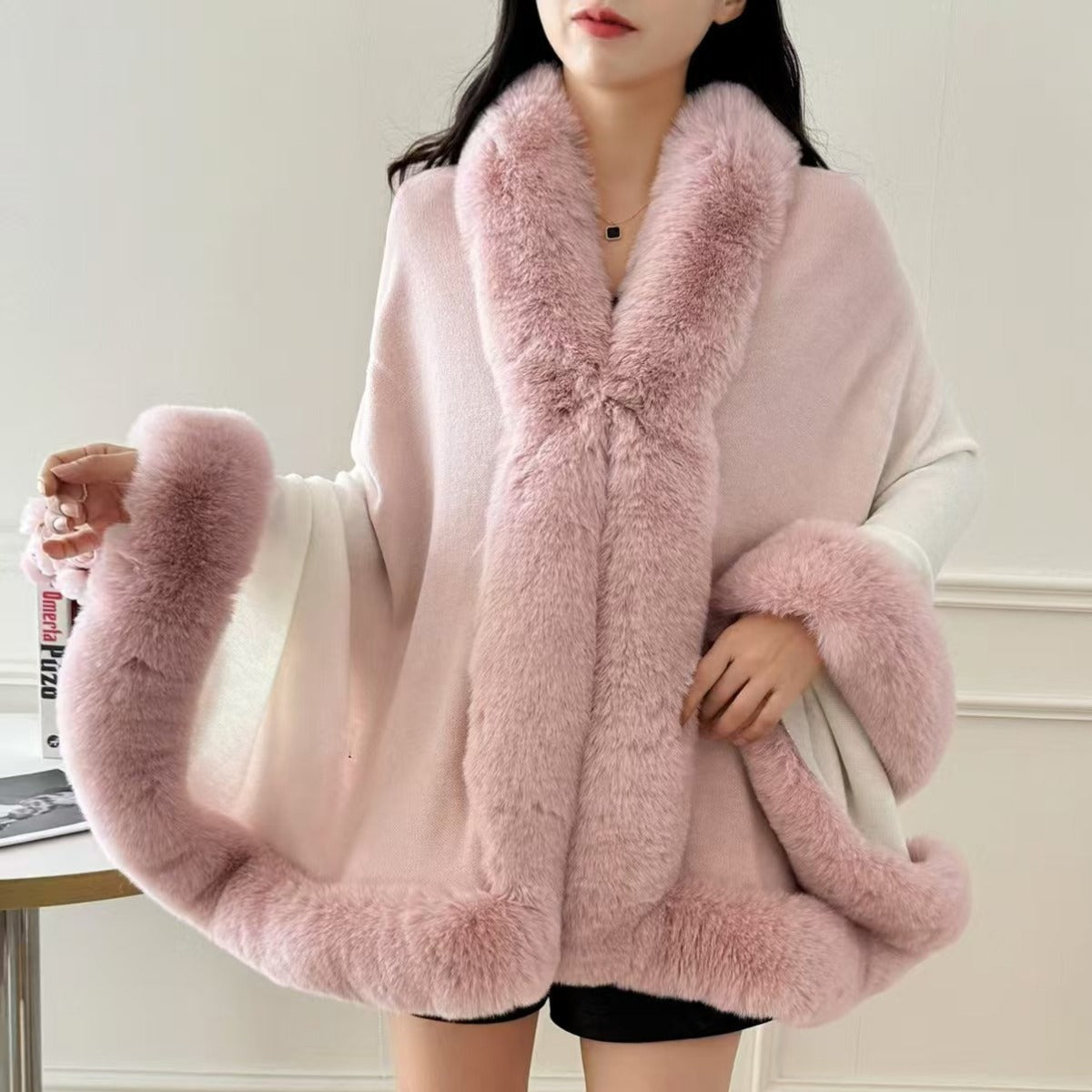 Knitwear Winter Fur Collar Cardigan Coat For Women