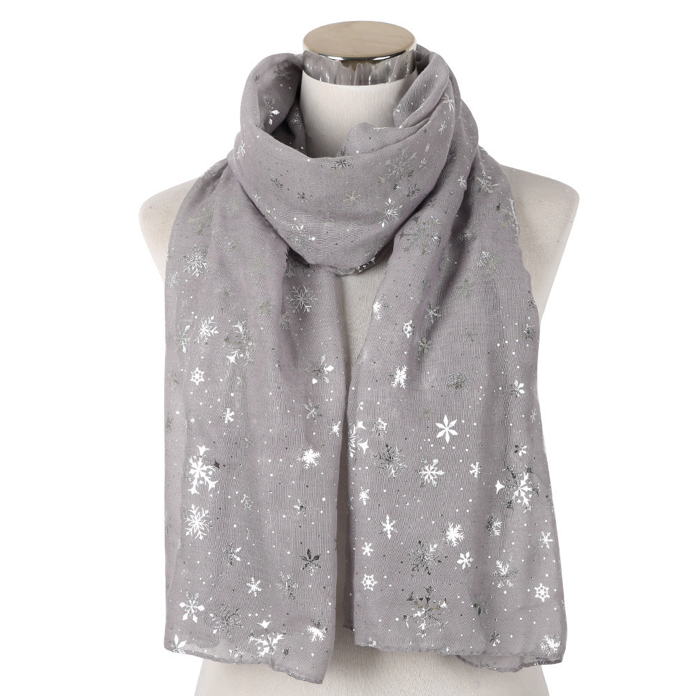 Scarf Christmas Gift Snowflake Hot Silver Dot Scarf