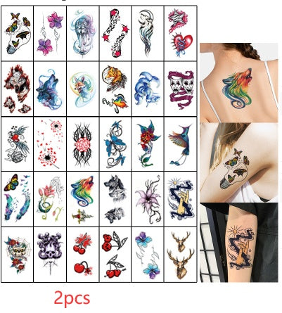 European And American Fashion SmallFresh And Cute Tattoo Stickers Waterproof