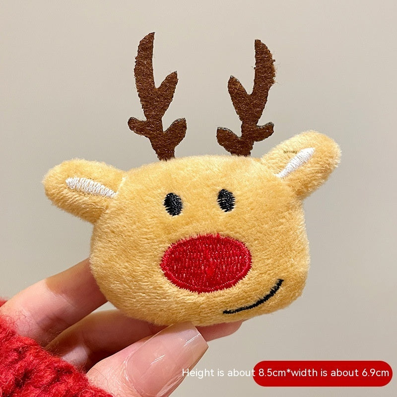 Broche de Papá Noel con dibujos animados, accesorios para festivales navideños