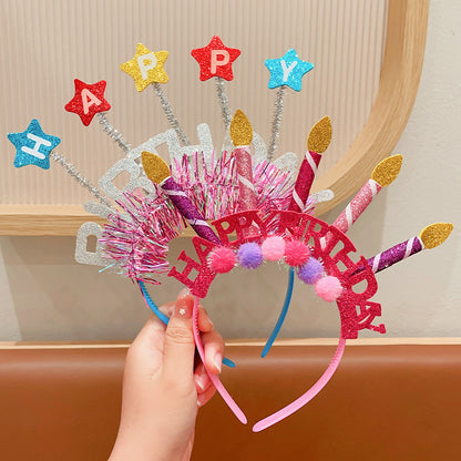 Nueva y linda diadema para niños, accesorios de decoración para fotos de cumpleaños de princesas