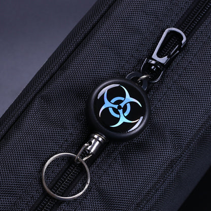 Outdoor Anti-theft Wire Rope High Rebound Retractable Key Ring