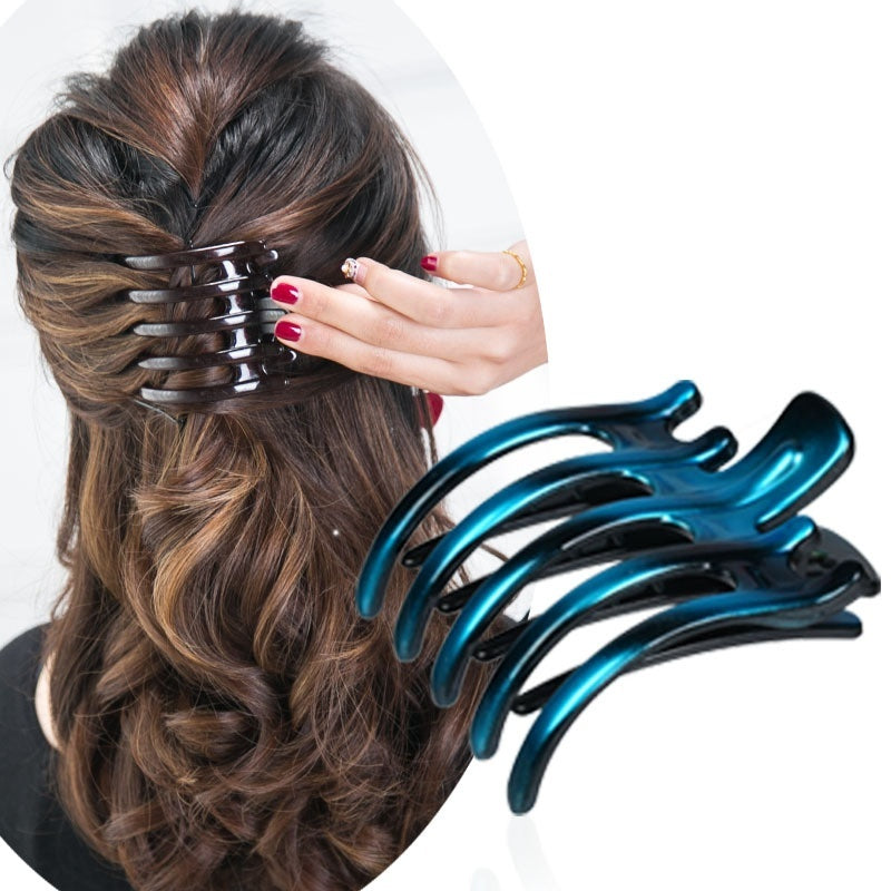 Accesorios para el cabello hechos a mano, agarre grande y práctico para cortar el cabello con cinco dientes