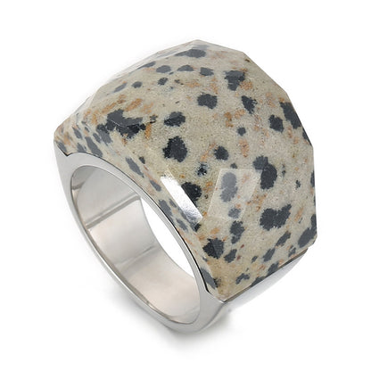 Anillo de piedra natural de moda para mujer