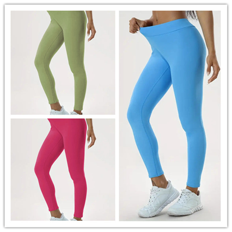 Pantalones de yoga para mujer, cintura alta, realce, elásticos, ajustados, para fitness