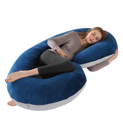 Almohada multifuncional plegable para dormir de cuerpo entero en forma de C para embarazadas