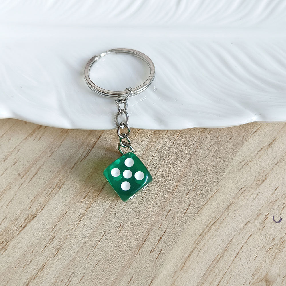 Creative Small Size Dice Keychain DIY Bag Bag Charm