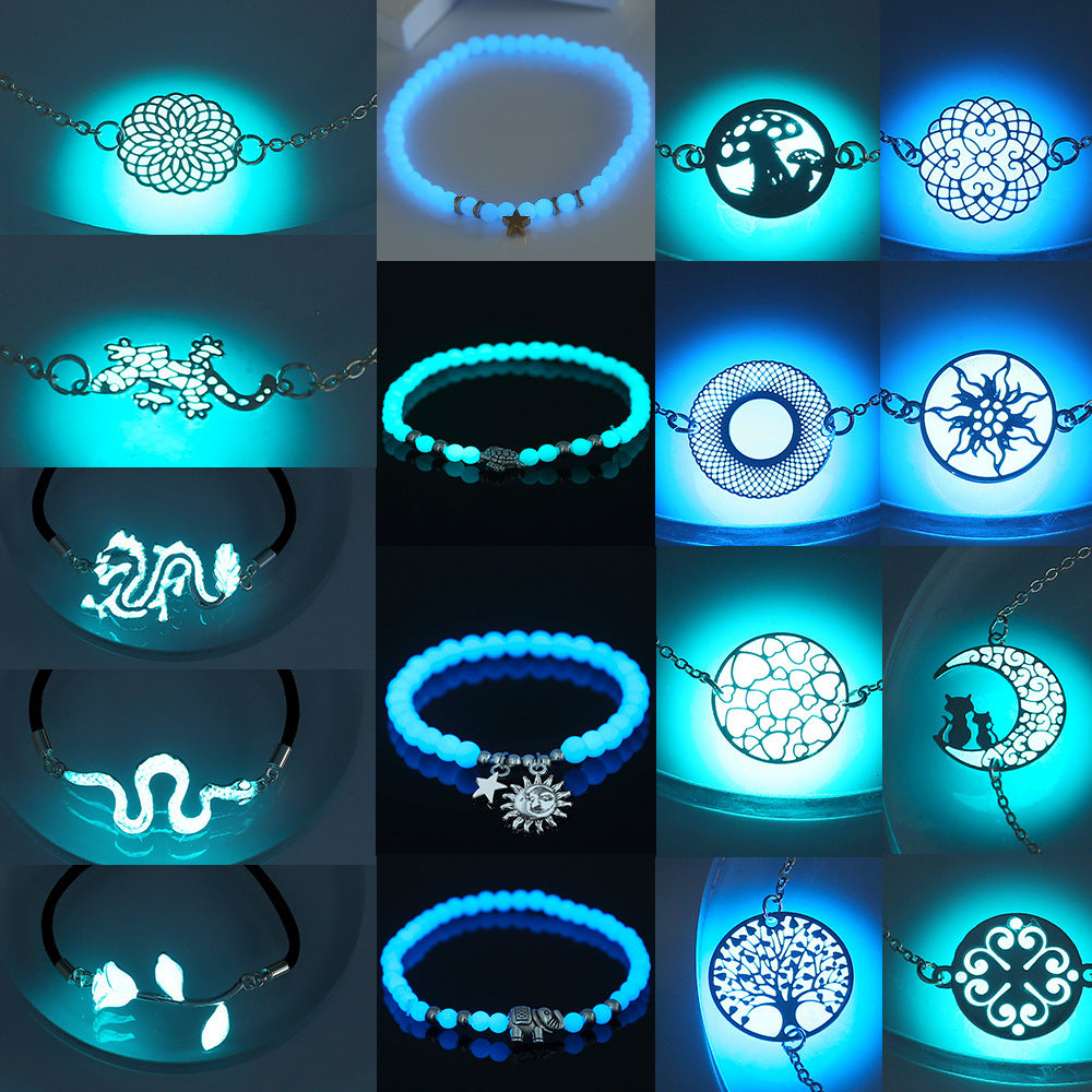 Accesorios para pulseras luminosas con forma de corazón y luna