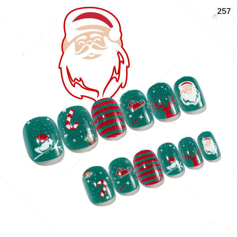 24 piezas de uñas navideñas para niños