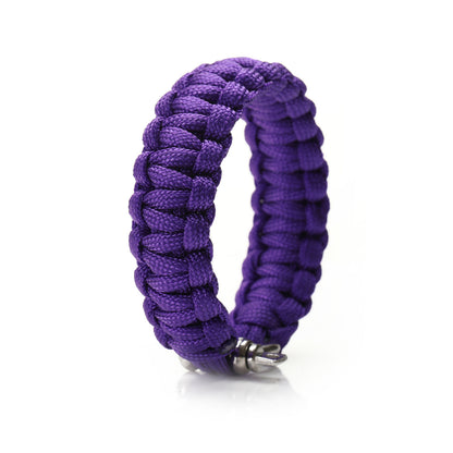 Pulsera de paracord con hebilla en forma de O para exteriores, pulsera de supervivencia tejida con cuerda de paraguas de siete núcleos