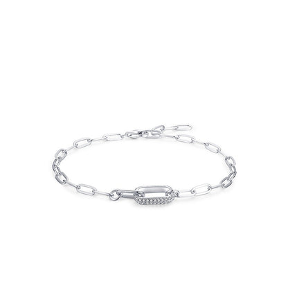 Pulsera de diamantes rectangular para mujer Minority All-match