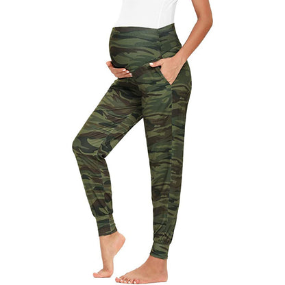 Pantalones de yoga con estampado para embarazadas